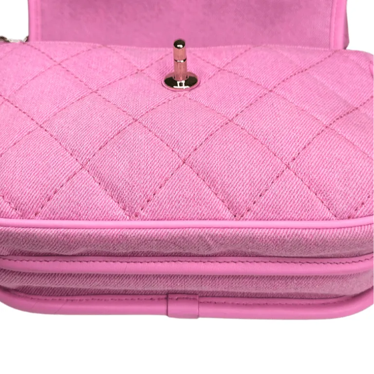 Chanel Small Denim Quilted Messenger Bag