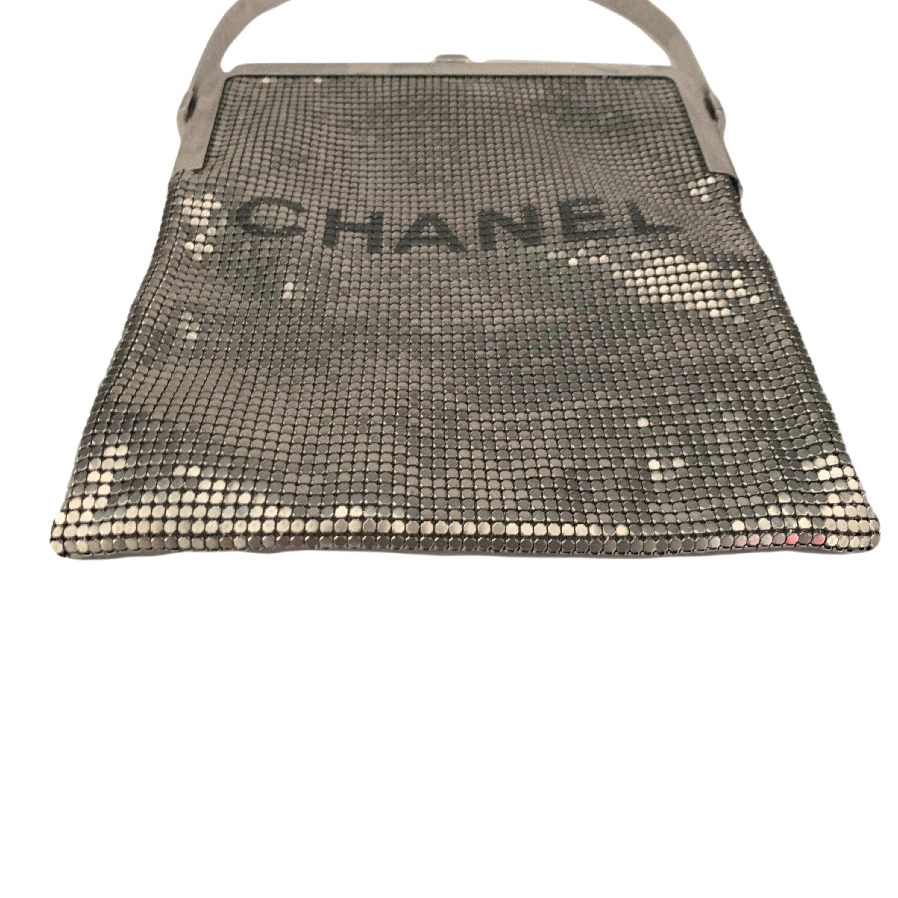 Chanel Structured Chain Mail Top Handle Bag