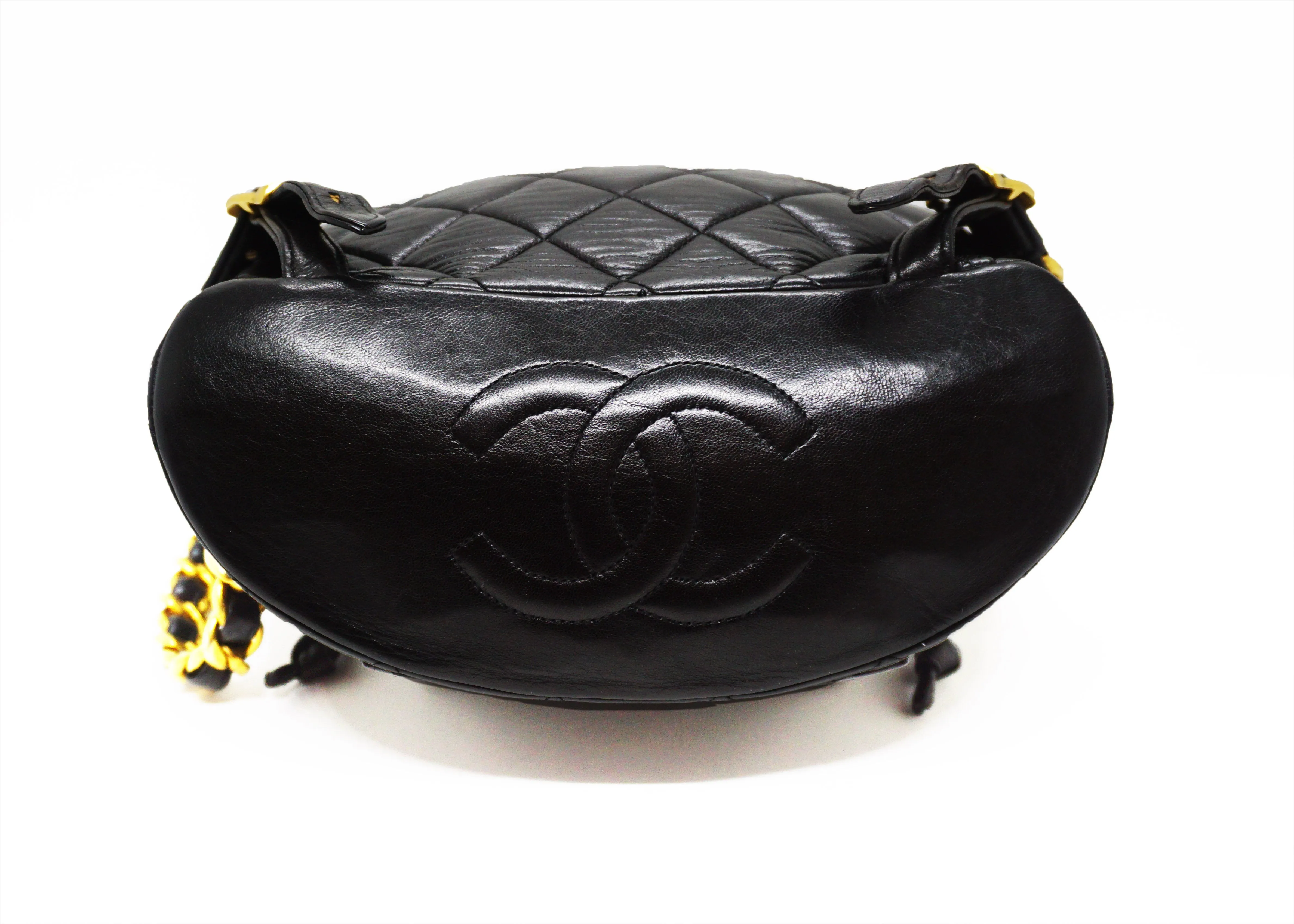 Chanel Vintage Black Lambskin Duma Backpack