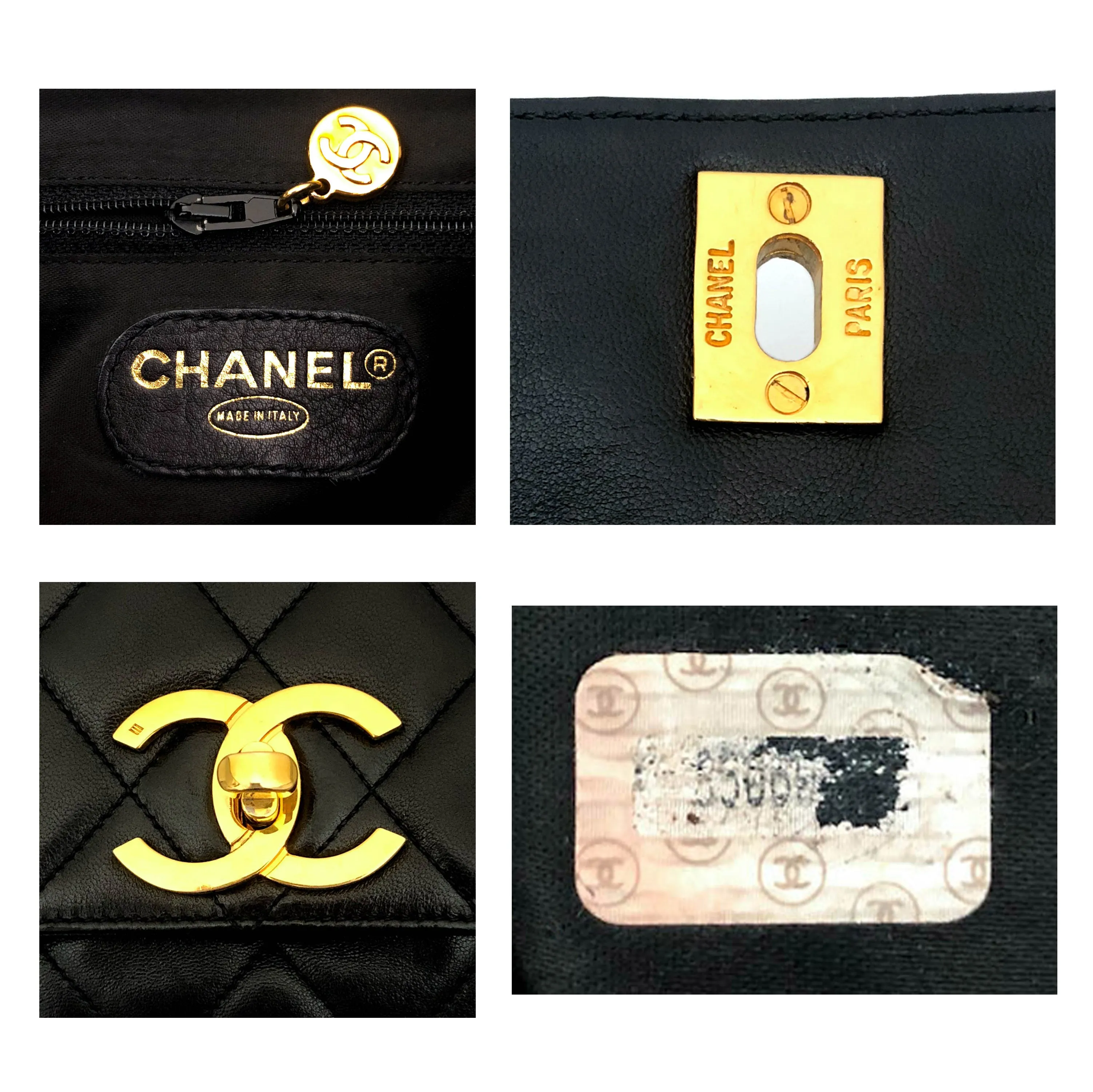 Chanel Vintage Black Lambskin Rare Backpack