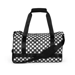 Checkered EYEZ All-over print gym bag