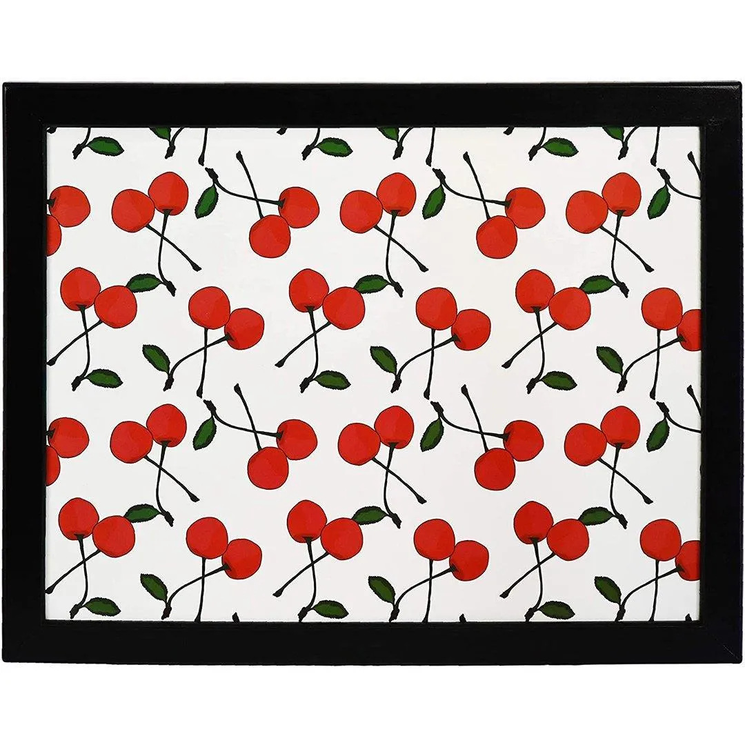 Cherries Lap Tray With Bean Bag Cushion