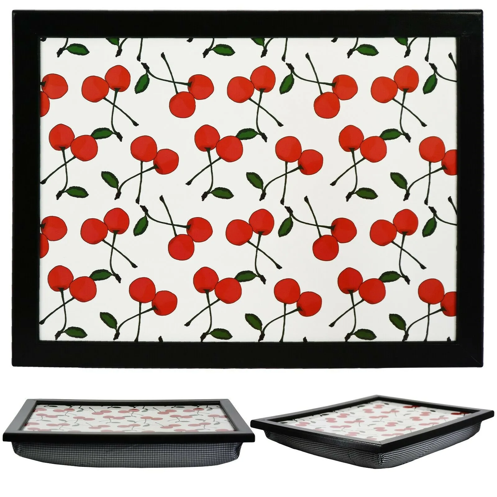 Cherries Lap Tray With Bean Bag Cushion