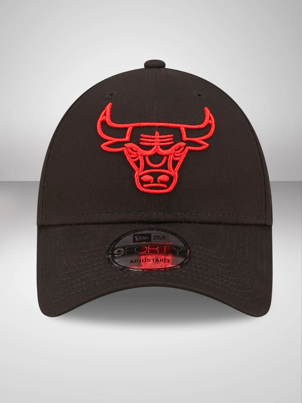 Chicago Bulls Neon Outline Black 9FORTY Adjustable Cap