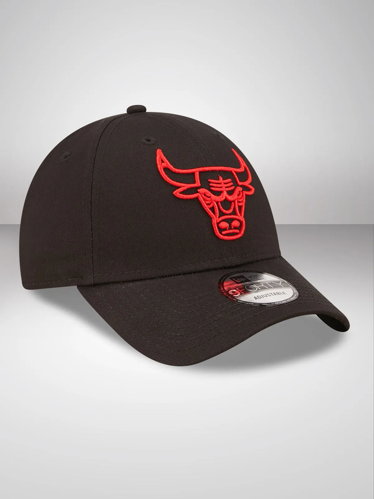Chicago Bulls Neon Outline Black 9FORTY Adjustable Cap