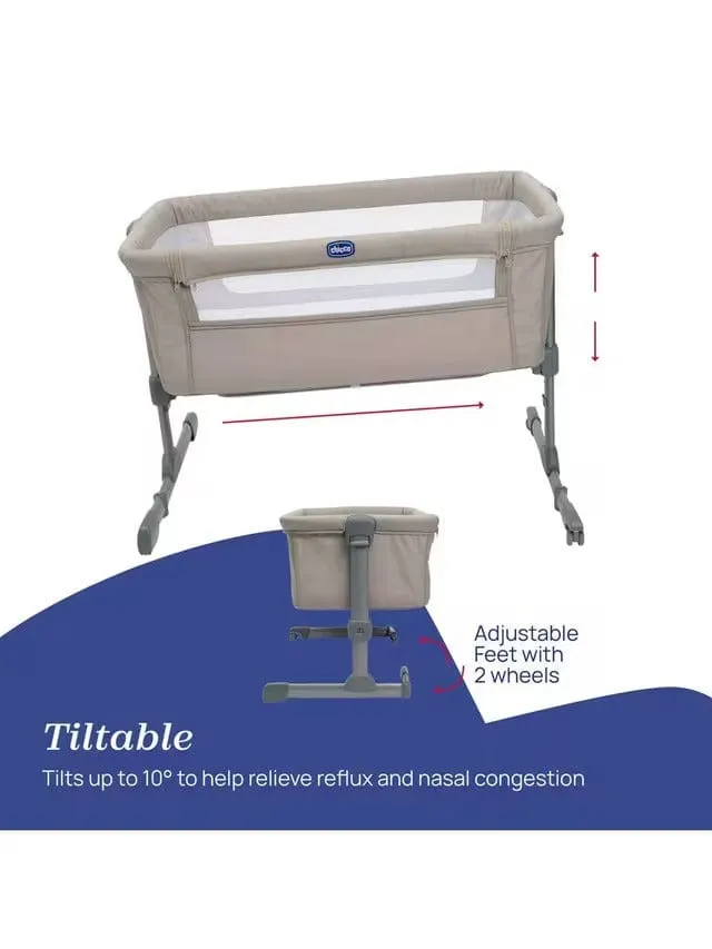 Chicco Next2Me Essential Bedside Crib - Dune Re-Lux