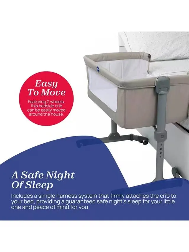 Chicco Next2Me Essential Bedside Crib - Dune Re-Lux