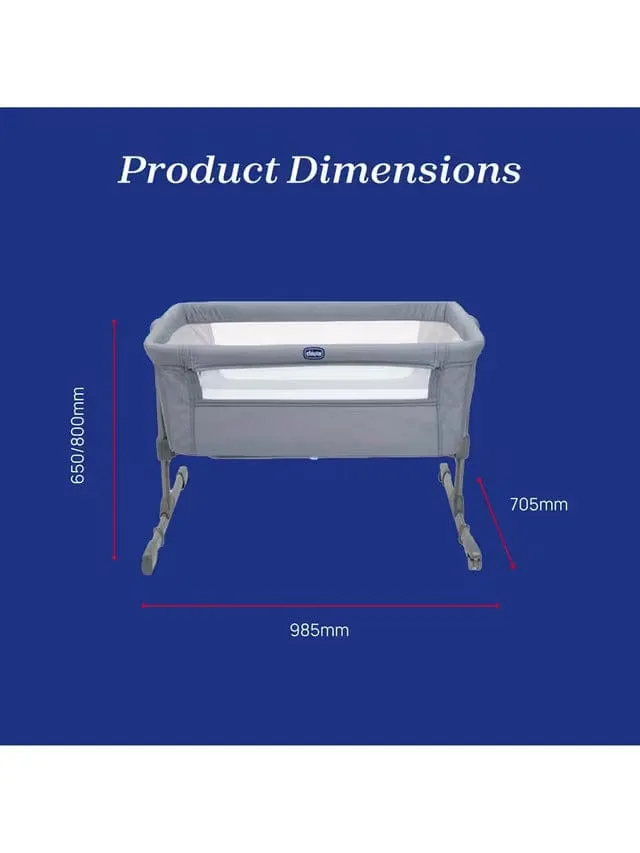 Chicco Next2Me Essential Bedside Crib - Stone Re_Lux