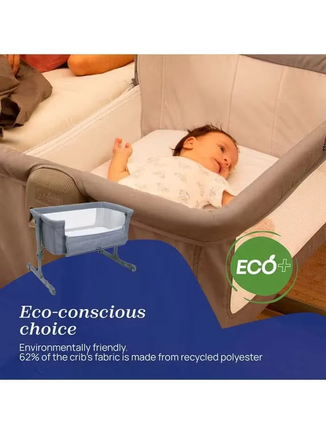 Chicco Next2Me Essential Bedside Crib - Stone Re_Lux