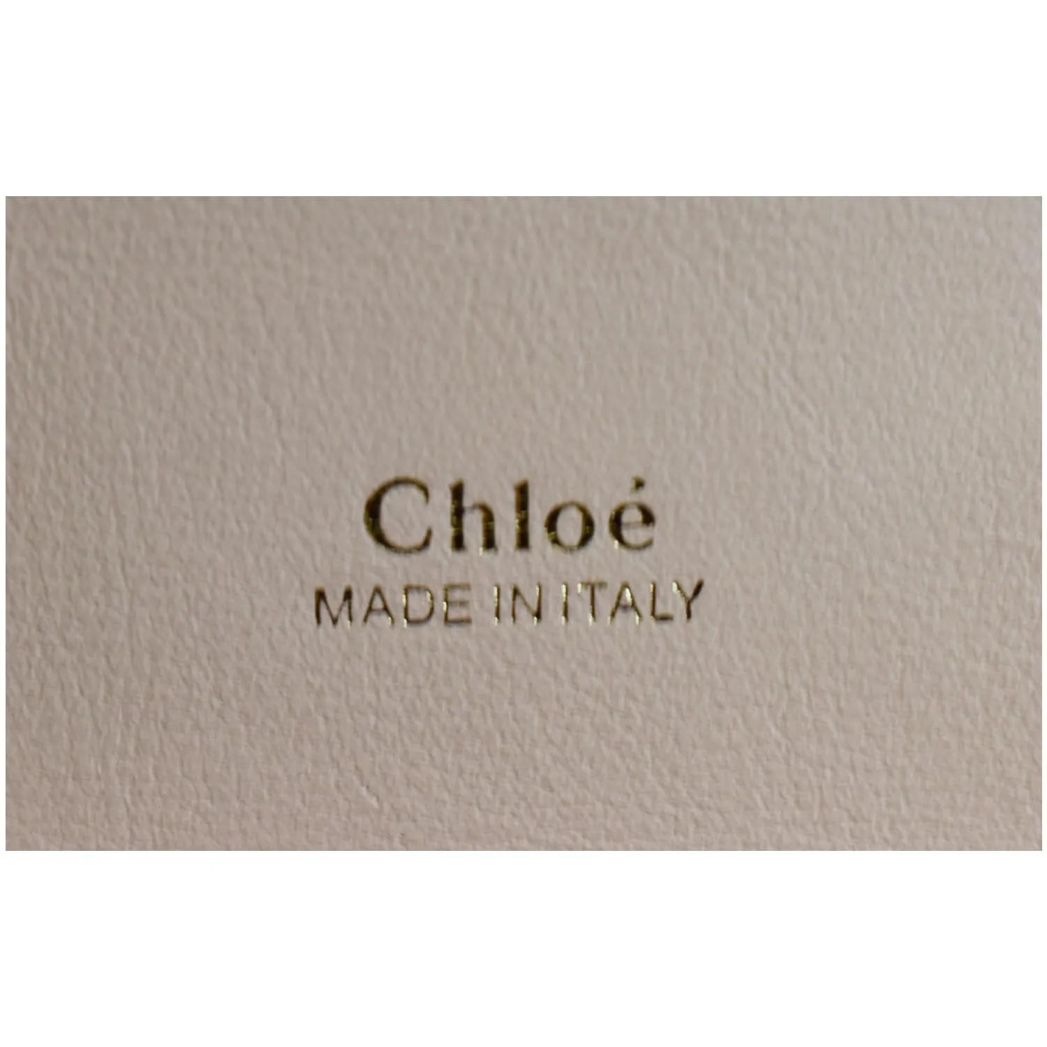 CHLOE Aby Lock Small Embossed/Calfskin Leather Chain Shoulder Bag Beige
