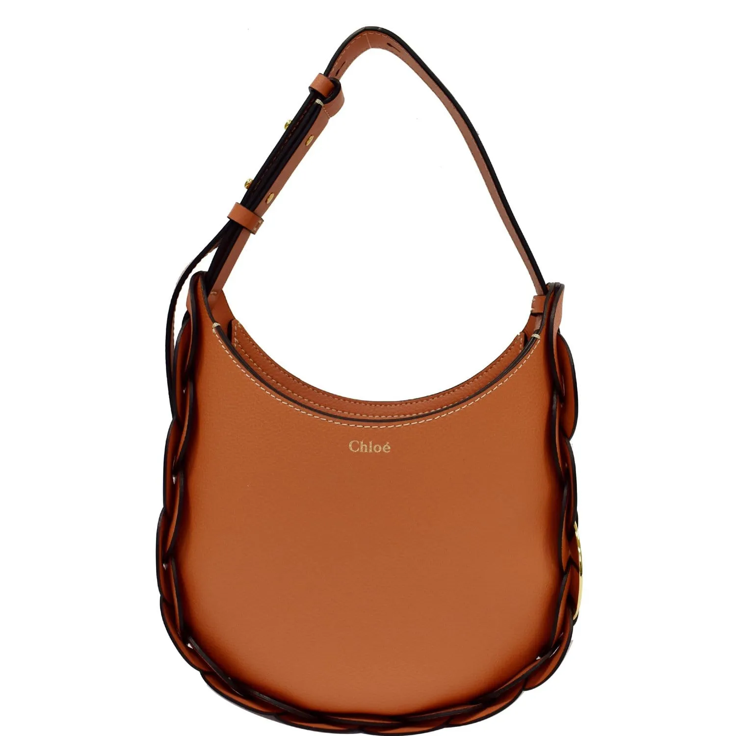 CHLOE Darryl Small Grain Leather Hobo/Shoulder Bag Orange - 25% OFF
