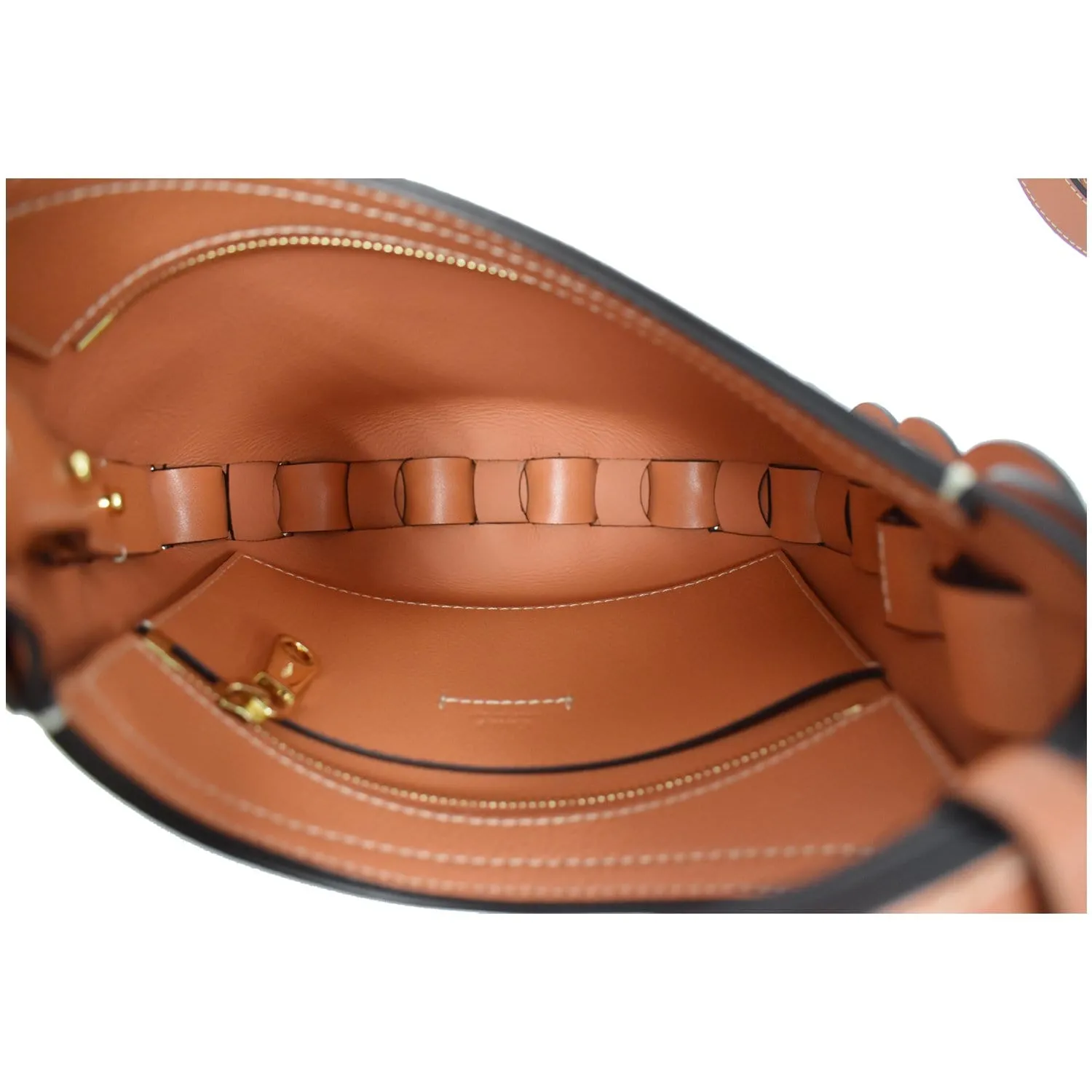 CHLOE Darryl Small Grain Leather Hobo/Shoulder Bag Orange - 25% OFF
