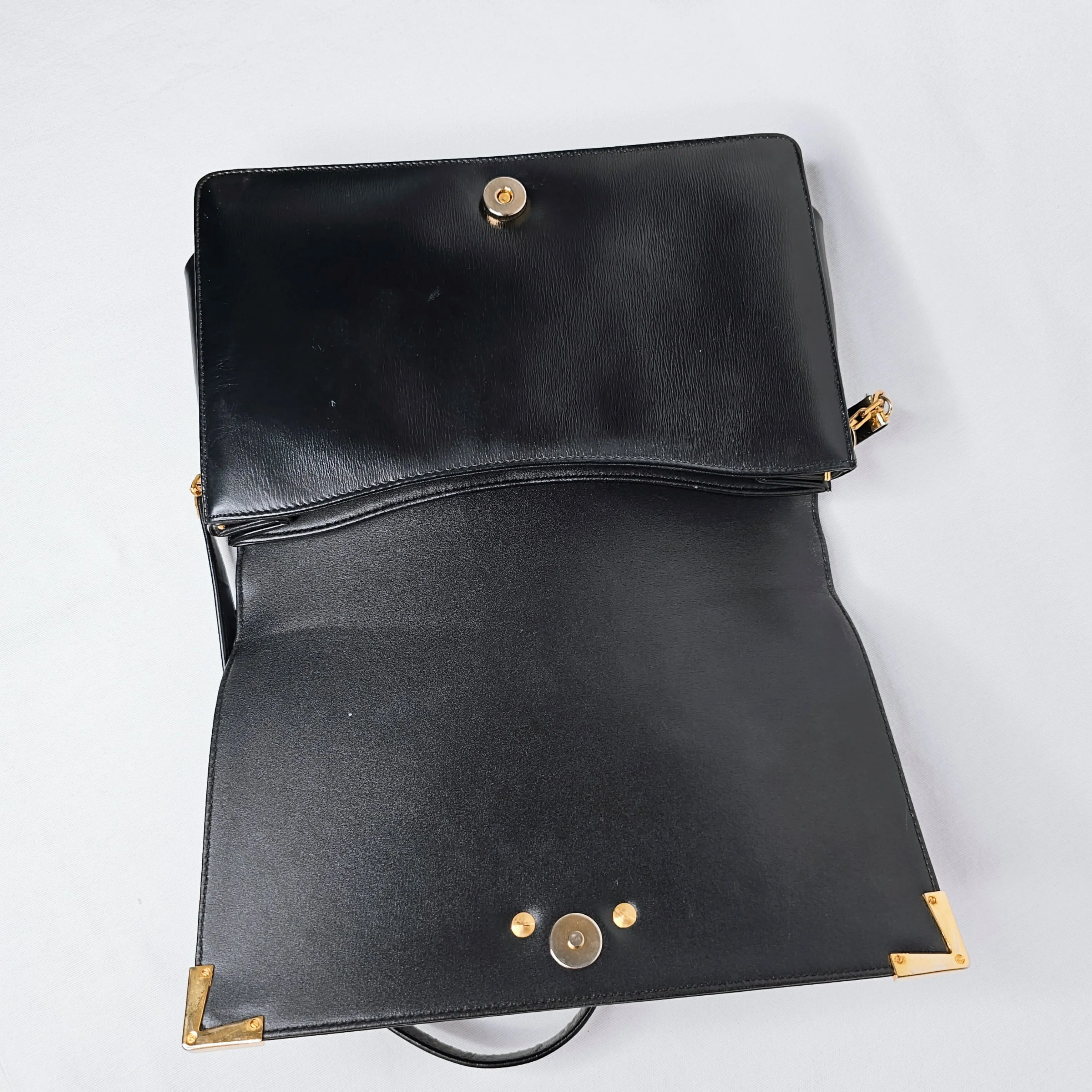 Christian Dior Black Calfskin Leather Shoulder Bag with Coin Pouch