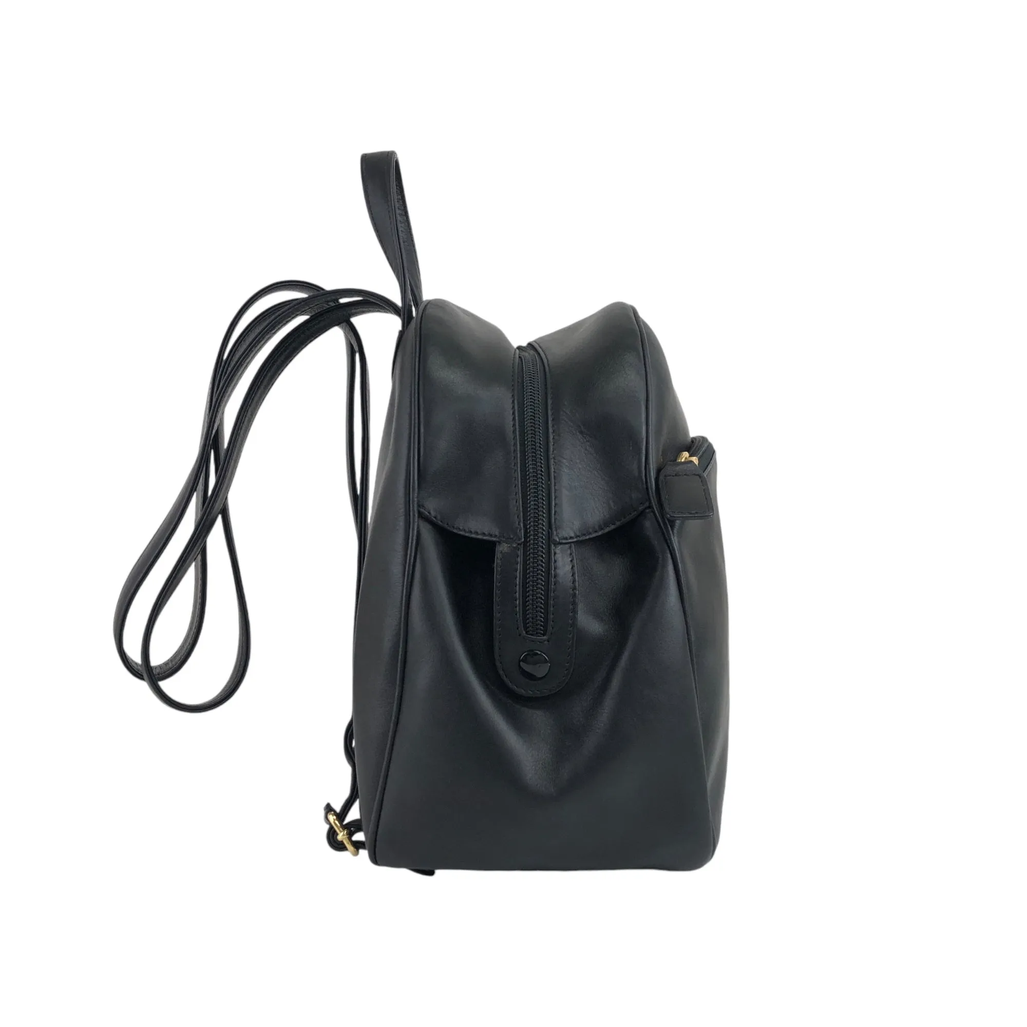 Christian Dior Logo Charm Backpack Black Vintage bbazr2