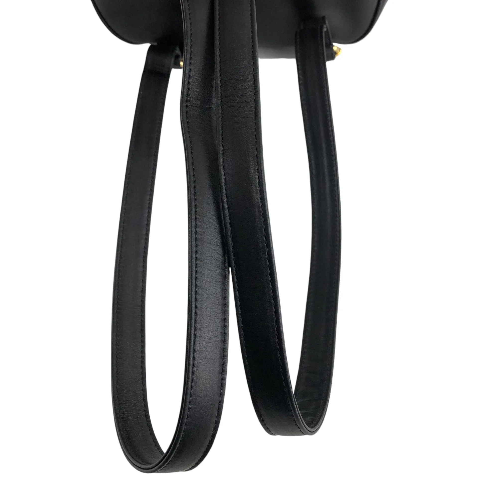 Christian Dior Logo Charm Backpack Black Vintage bbazr2