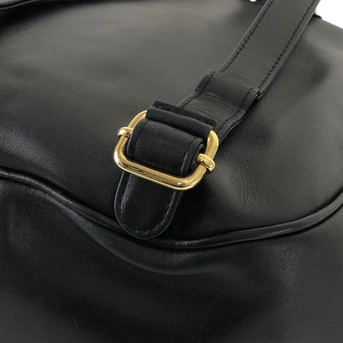 Christian Dior Logo Charm Backpack Black Vintage bbazr2