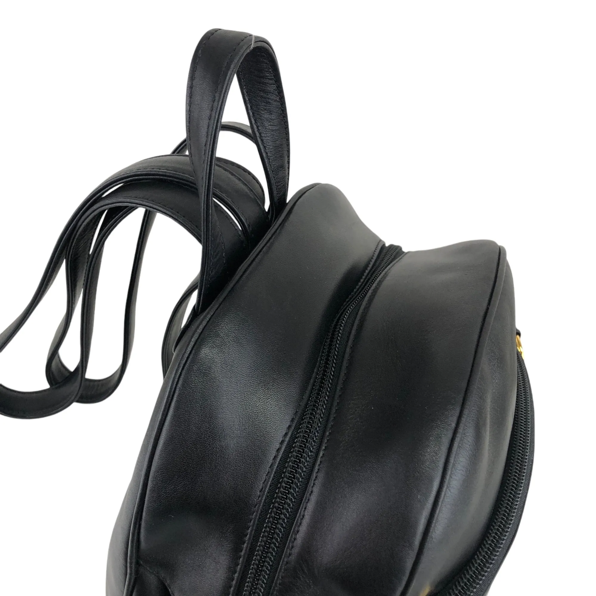 Christian Dior Logo Charm Backpack Black Vintage bbazr2