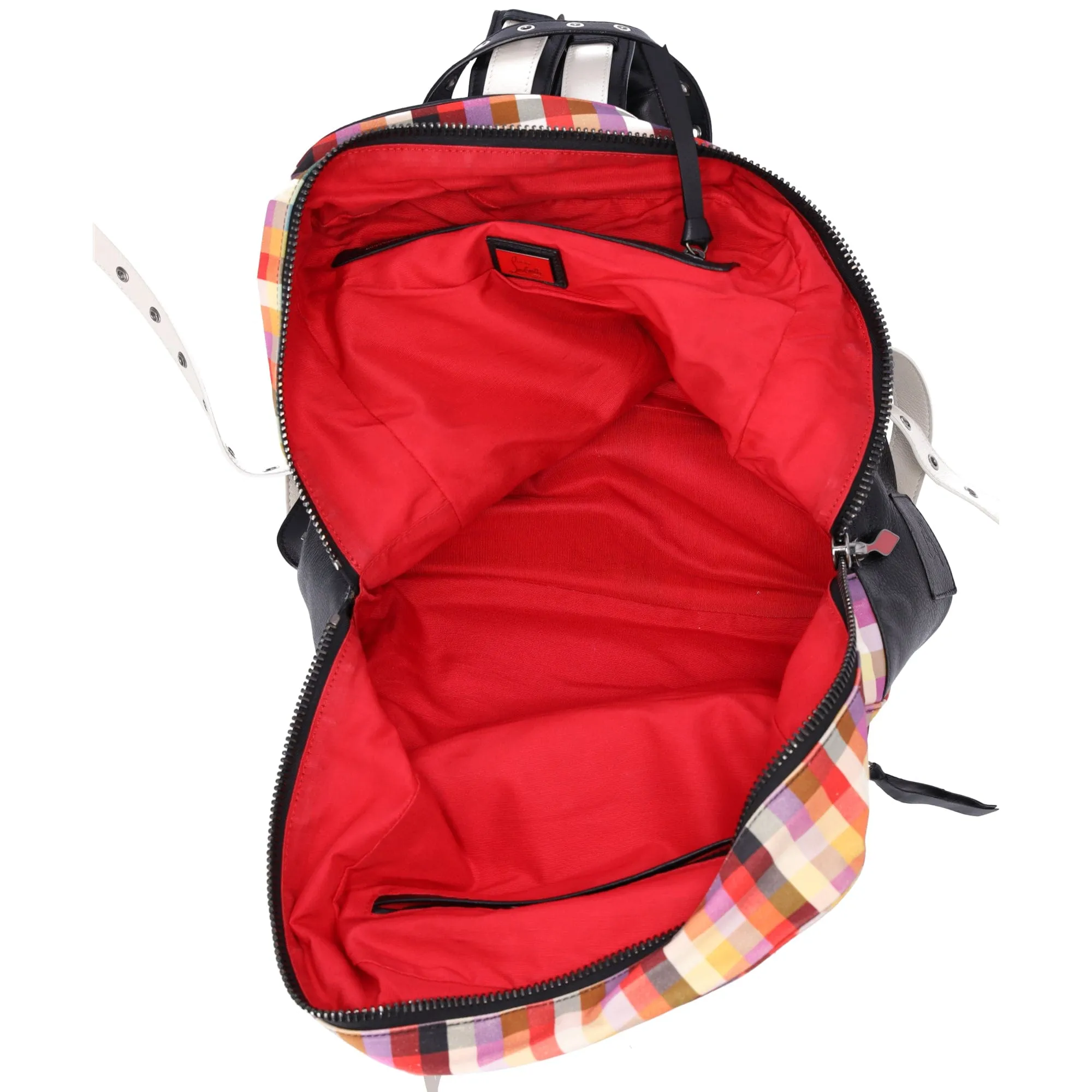 Christian Louboutin Aliosha Backpack Nylon Carreaux Multicolor Plaid