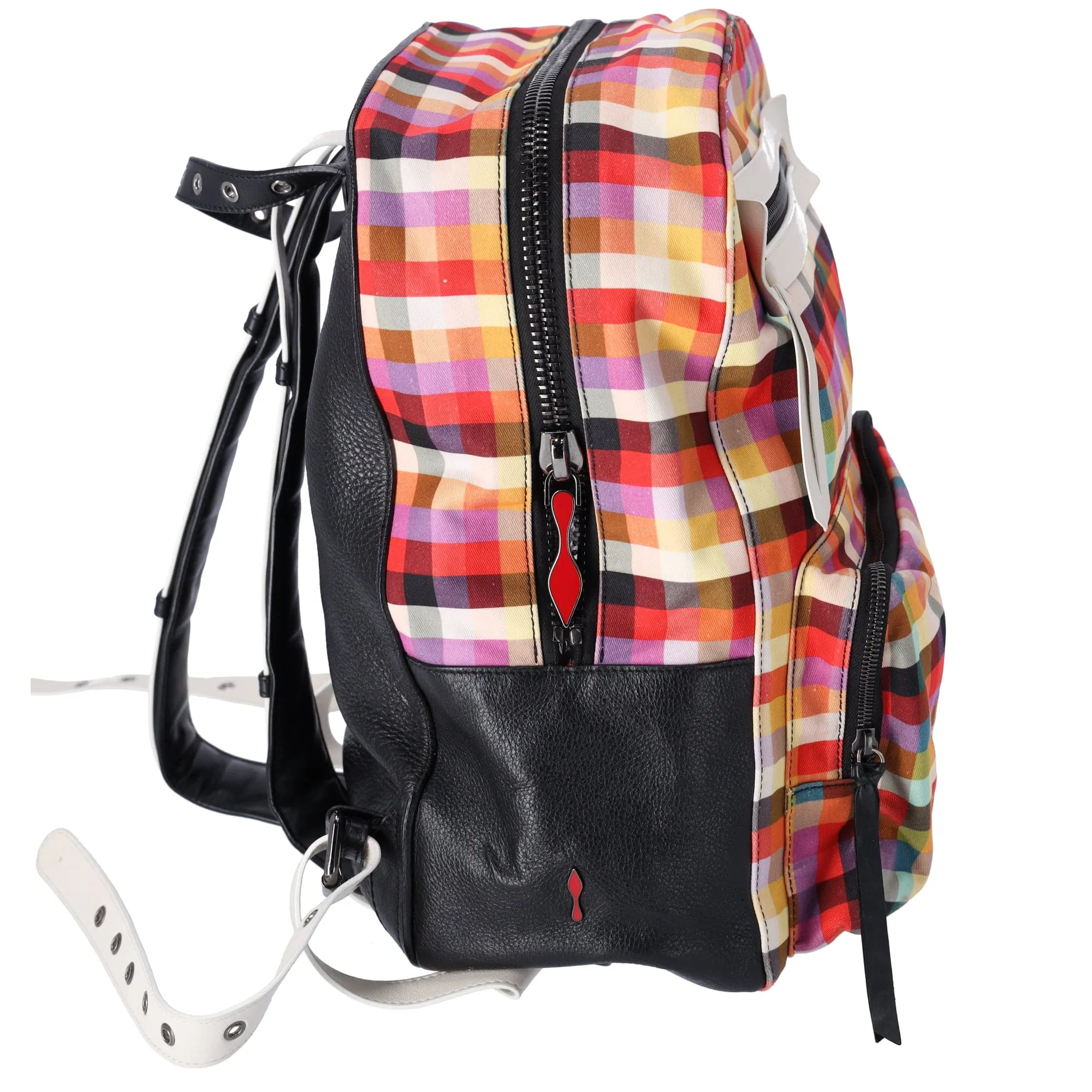 Christian Louboutin Aliosha Backpack Nylon Carreaux Multicolor Plaid