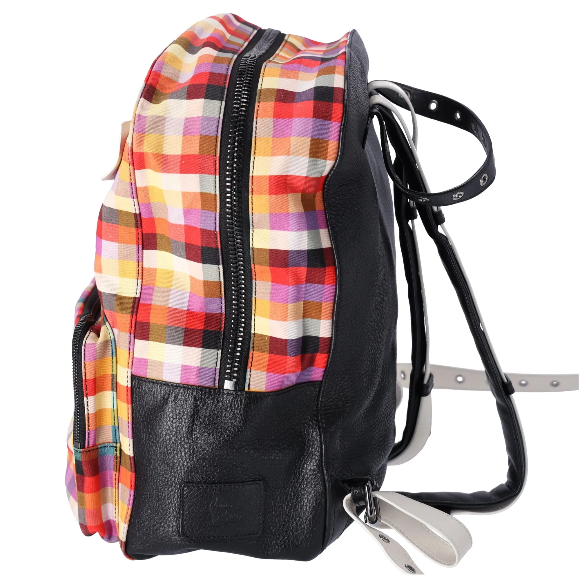 Christian Louboutin Aliosha Backpack Nylon Carreaux Multicolor Plaid