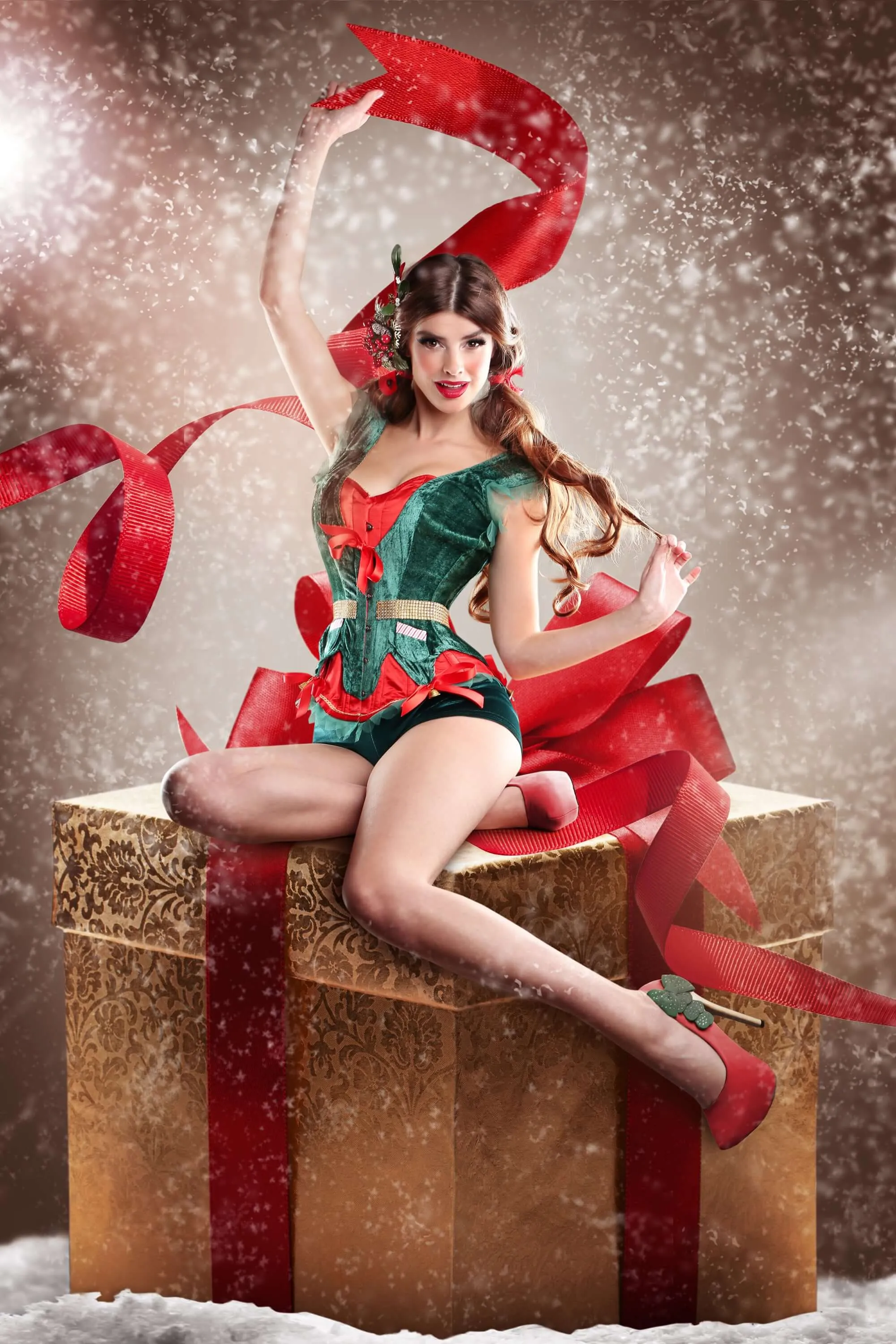 Christmas Elf Steel Boned Corset