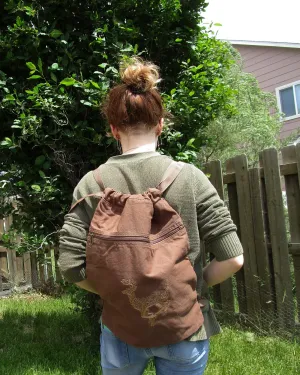 Cinch Bag with Stag