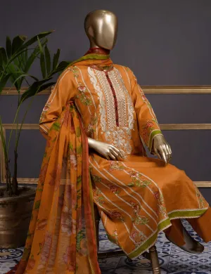 Citrine (Gi-06) | 3 Pcs Un-stitched Embroidered Lawn Dress