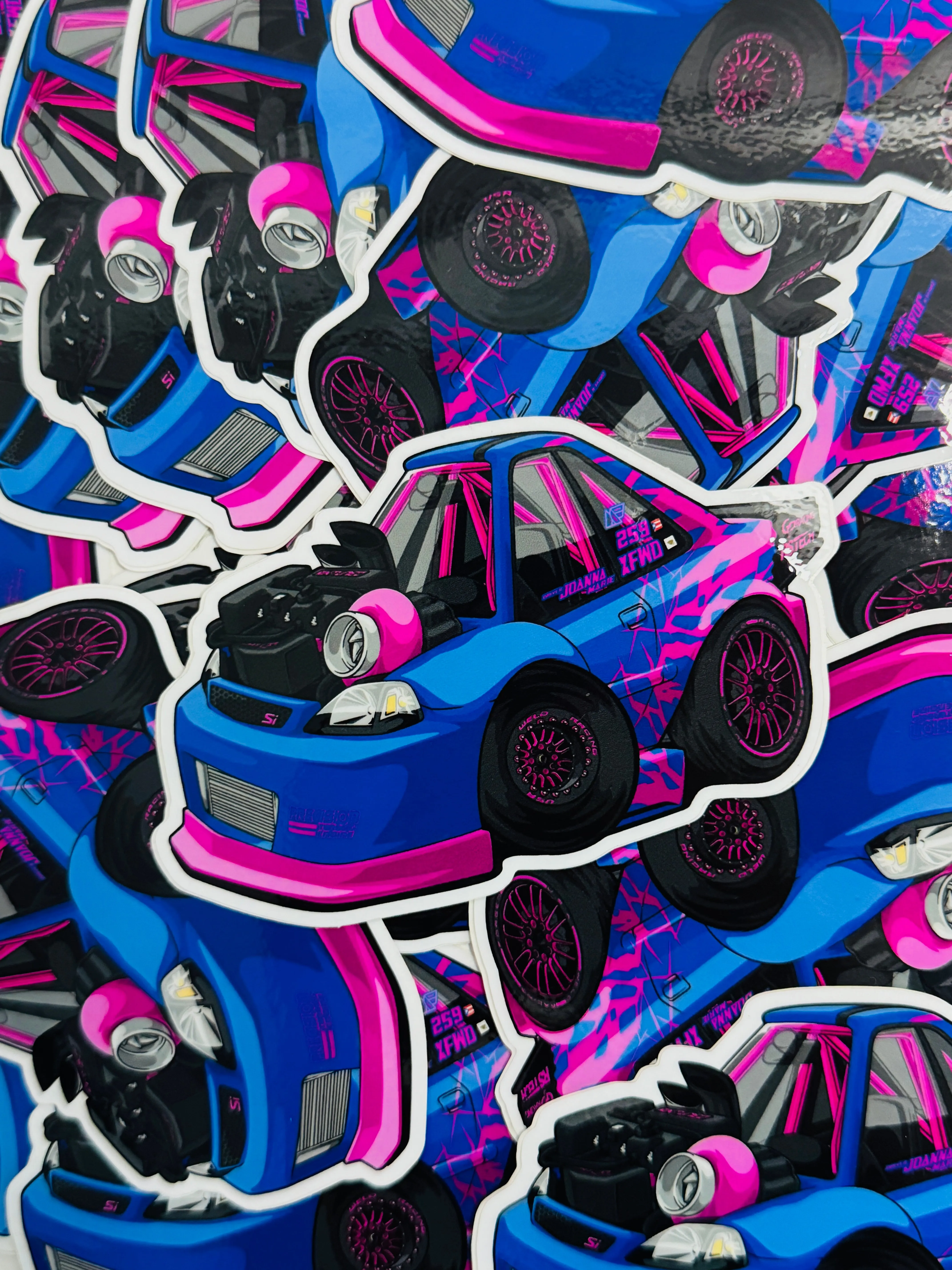 Civic Cartoon Sticker