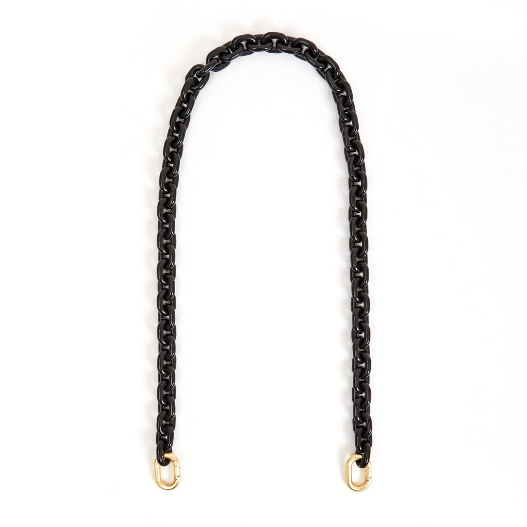 Clare V. Black Resin Link Shoulder Strap