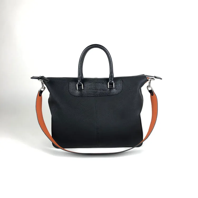 Classic Large Womens Pink Leather Work Handbag Purse Leather Shoulder Purse Bag for Ladies
