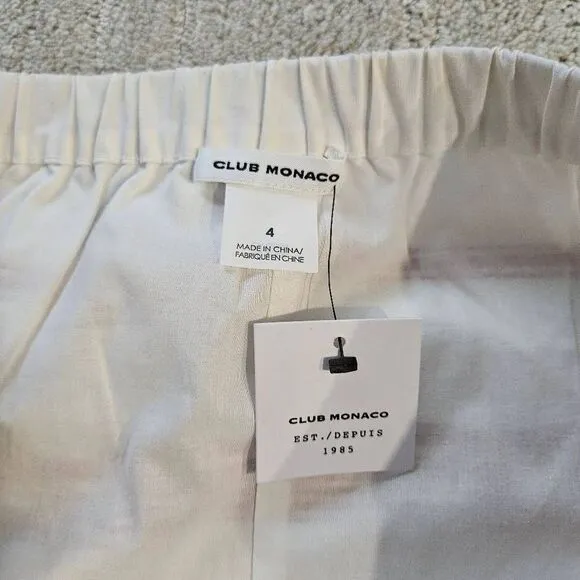 Club Monaco Nearta Off The Shoulder White and Red Striped Dress Size 4