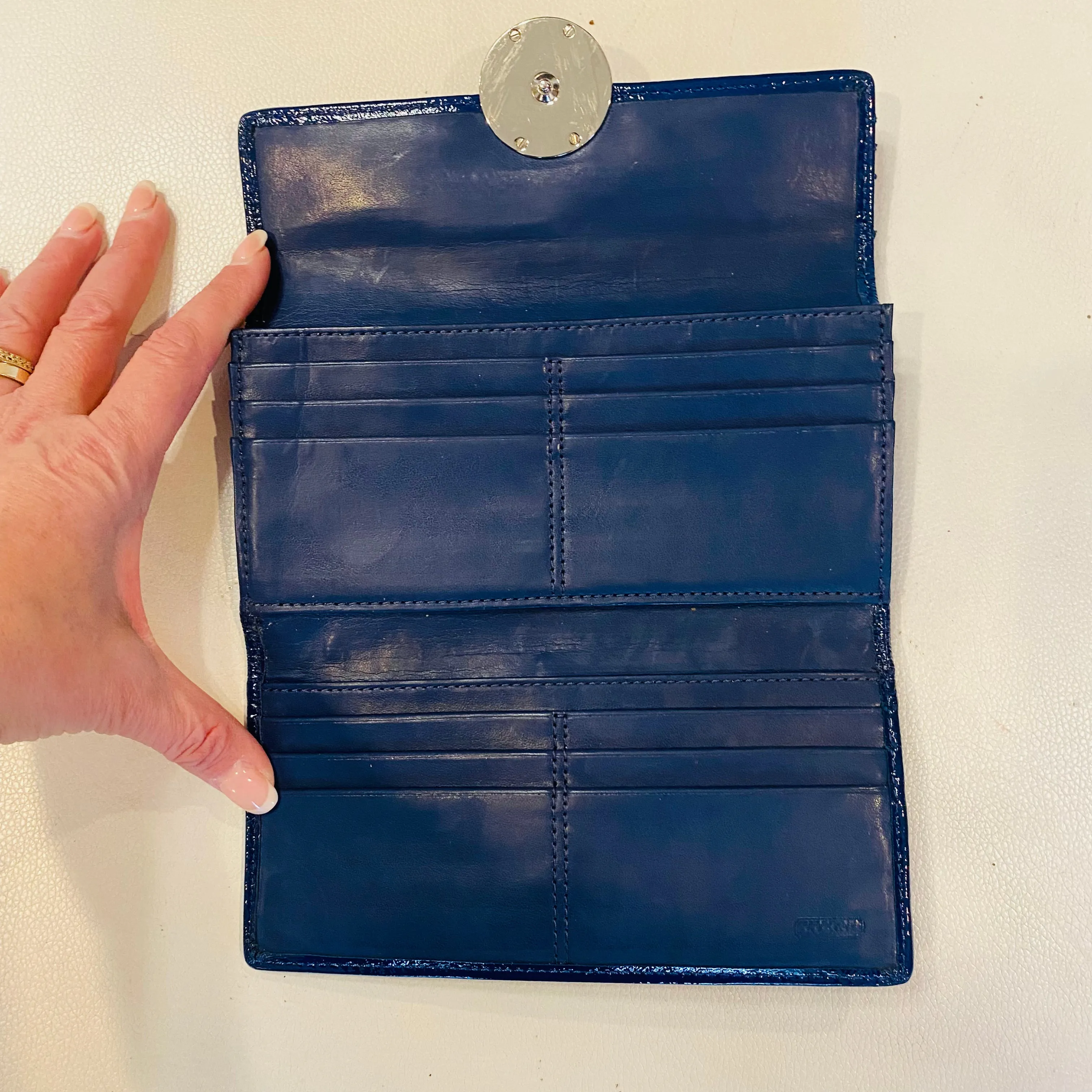 COACH #F20003 Navy Plaid Crossbody/Shoulder Bag with Matching Wallet