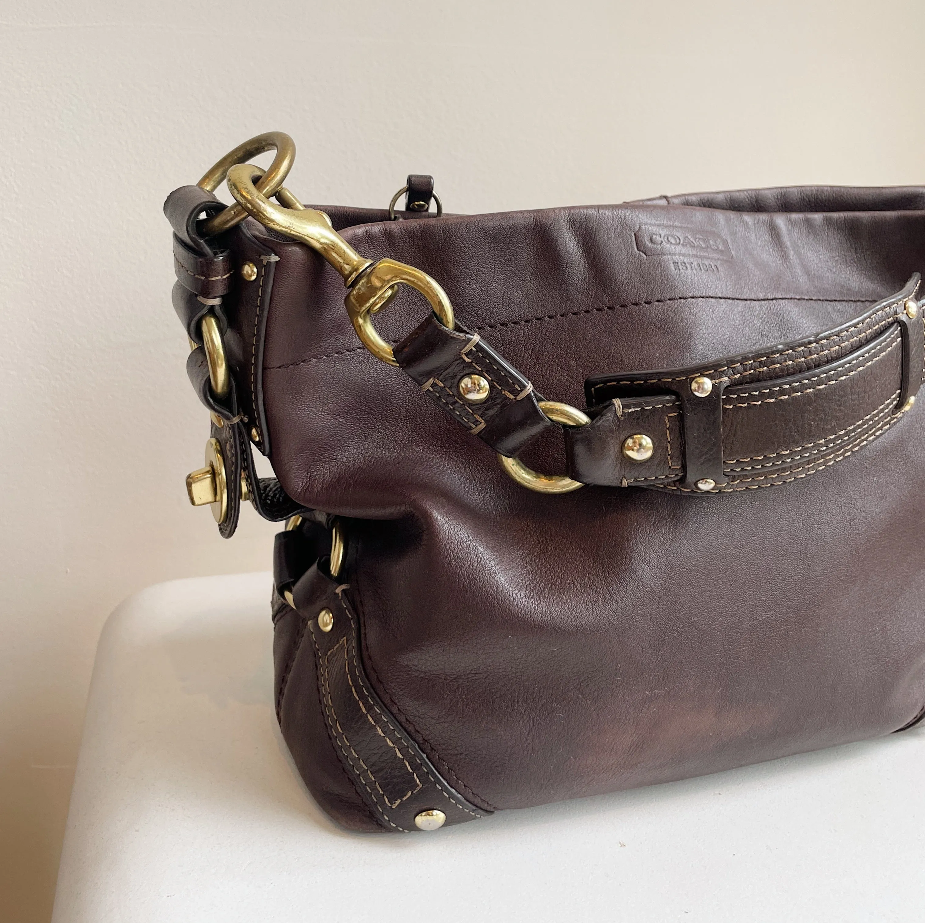 Coach Leather Shoulder Bag