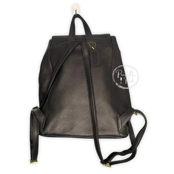 Coach Legacy Vintage Large Black Leather Backpack