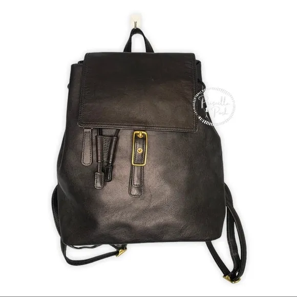 Coach Legacy Vintage Large Black Leather Backpack