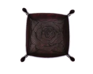 Collapsible Dice Rolling Tray, rose design