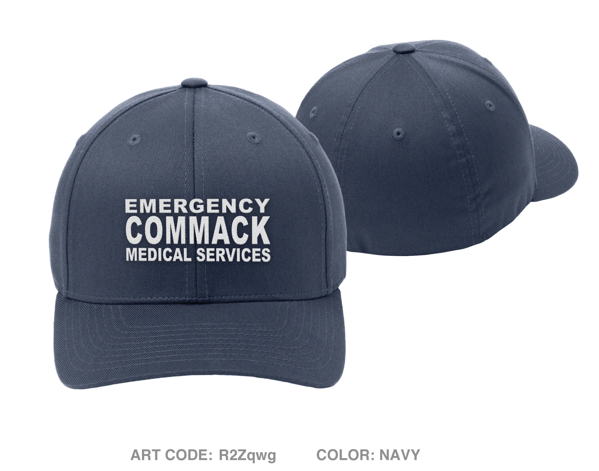 Commack Ambulance Embroidered Flexfit Cap - R2Zqwg