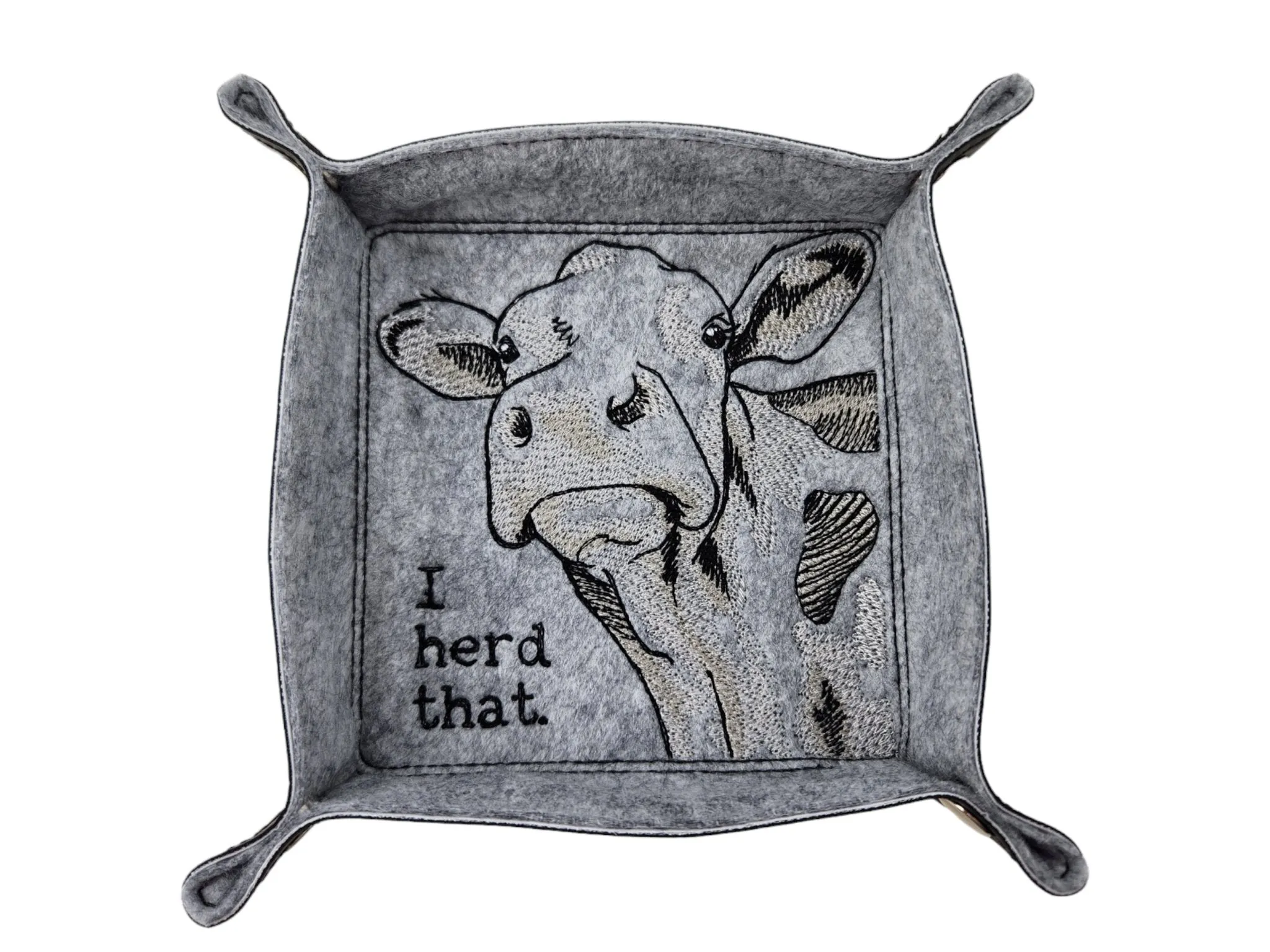 Cow dice tray