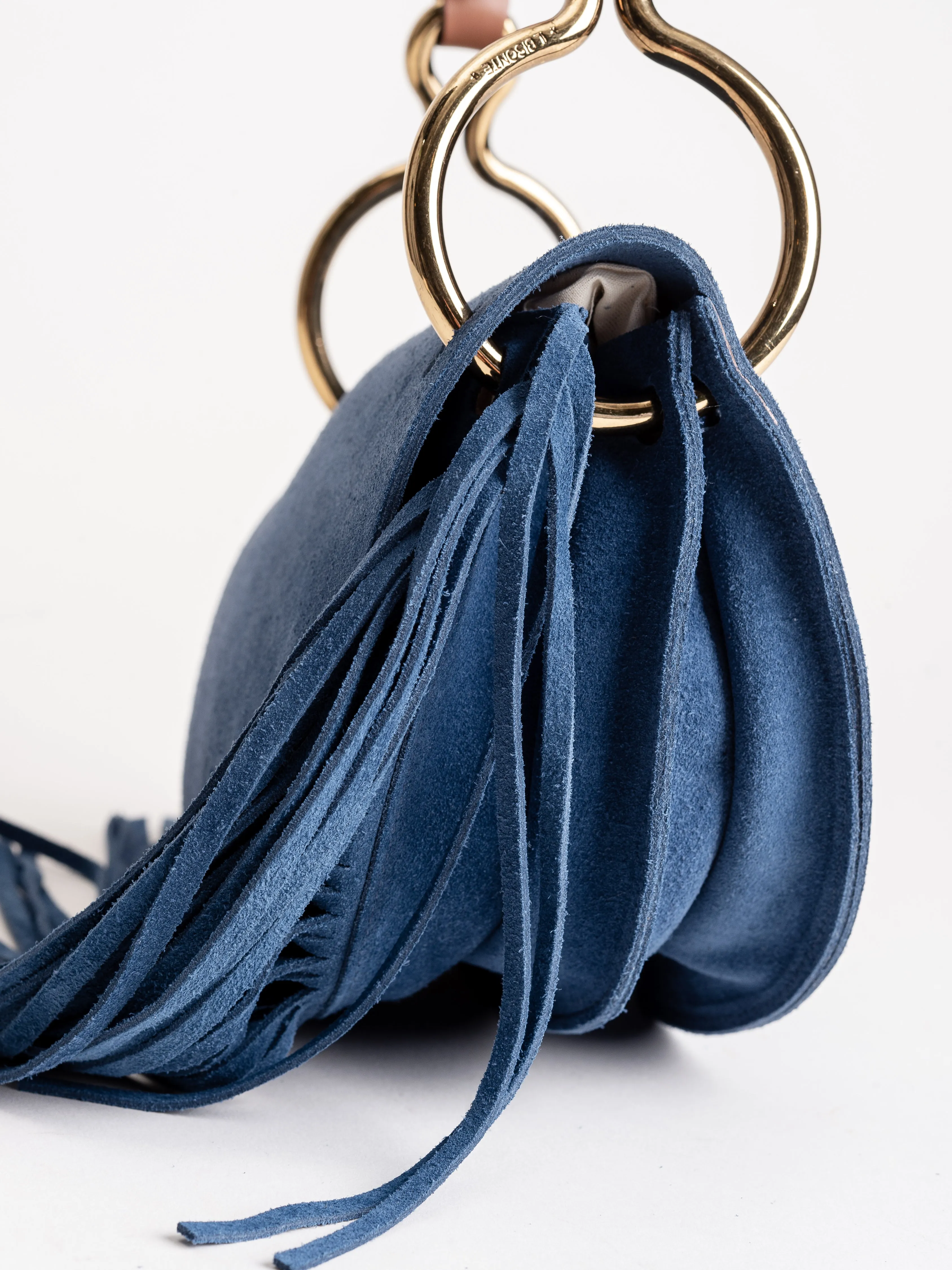 cowhide shoulder bag - mirtillo