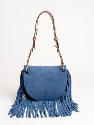 cowhide shoulder bag - mirtillo