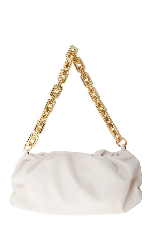 Creme Dumpling Chain Bag
