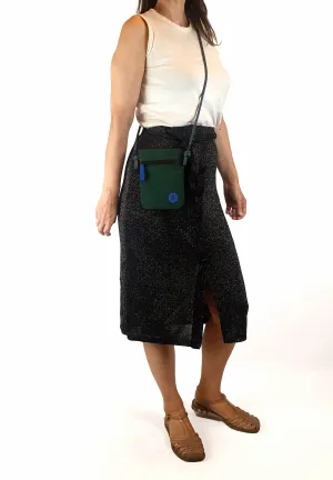 Crumpler green "the complete flop" mini cross body bag