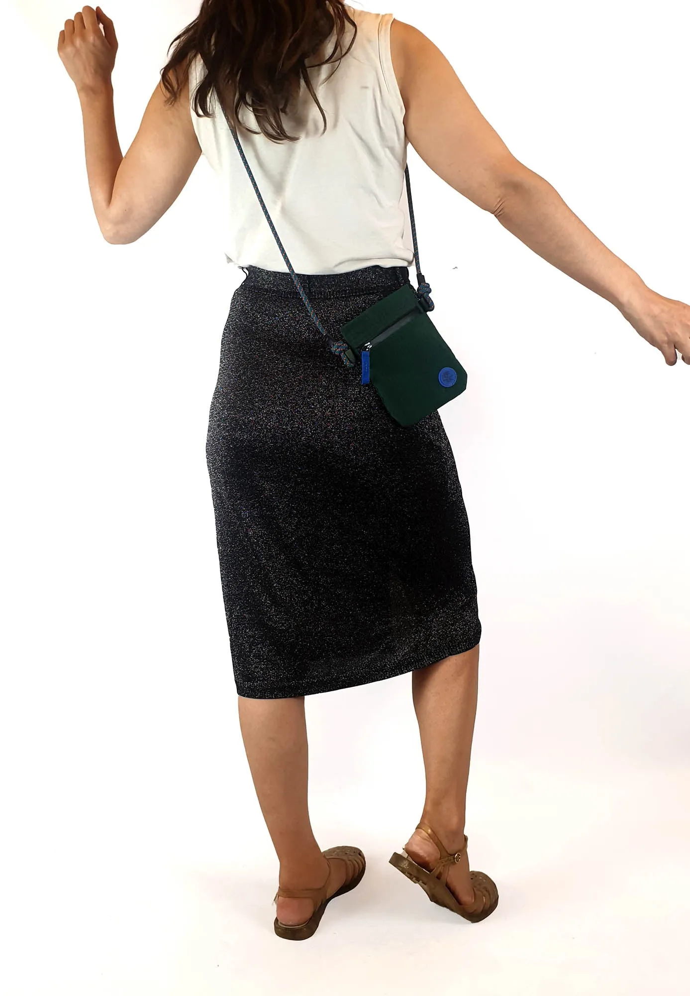 Crumpler green "the complete flop" mini cross body bag