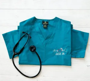 Custom Embroidered Nursing Matching Scrubs Set