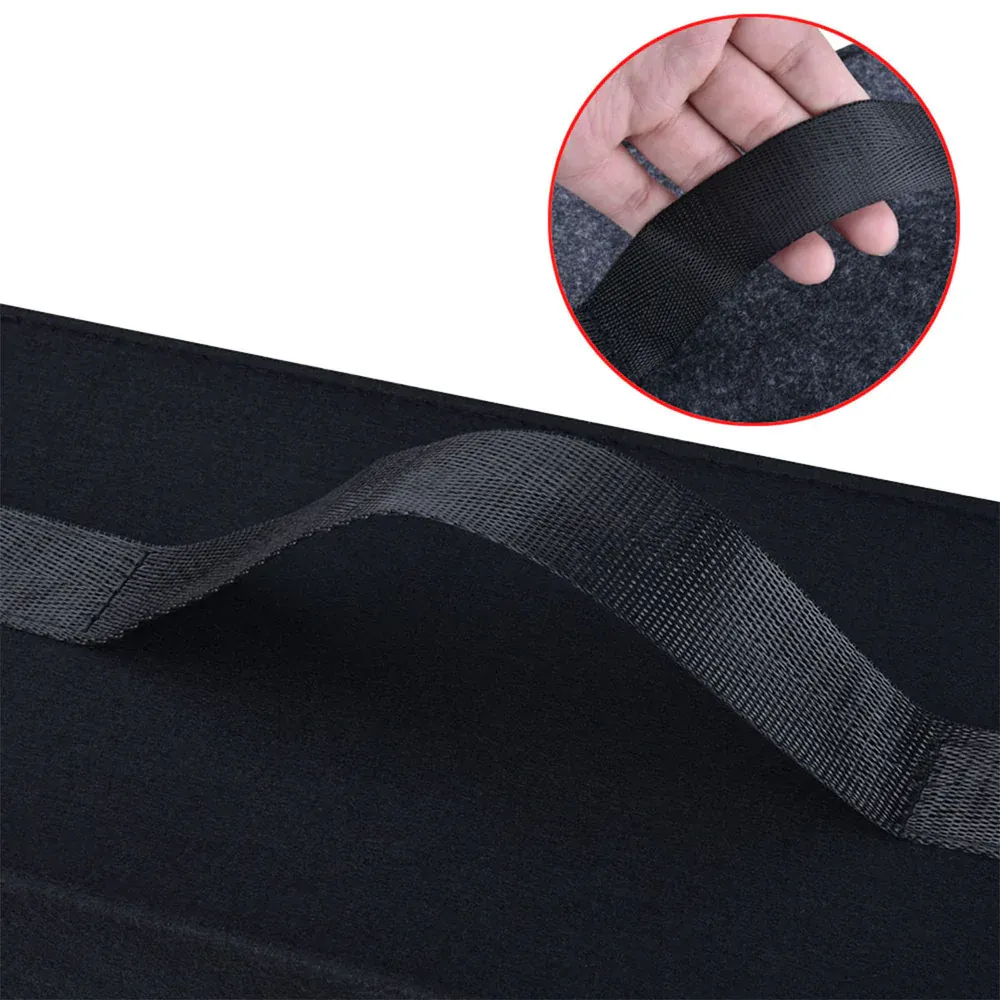 Custom Text For Soft Felt Car Bag Organizer, Compatible with All Cars, Folding Car Storage Box Non Slip Fireproof Car Trunk Organizer KO12990