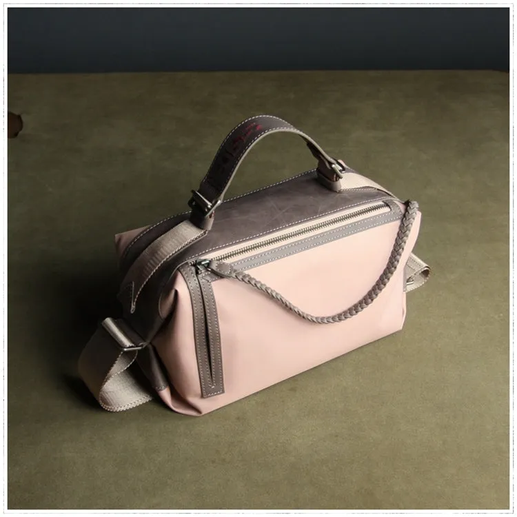 Cute Womens Navy NYLON Handbag Purse Cube NYLON Shoulder Bag Crossbody Purse for Ladies