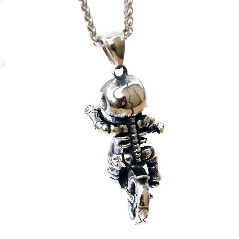 Cycolinks Bicycle Skull Necklace