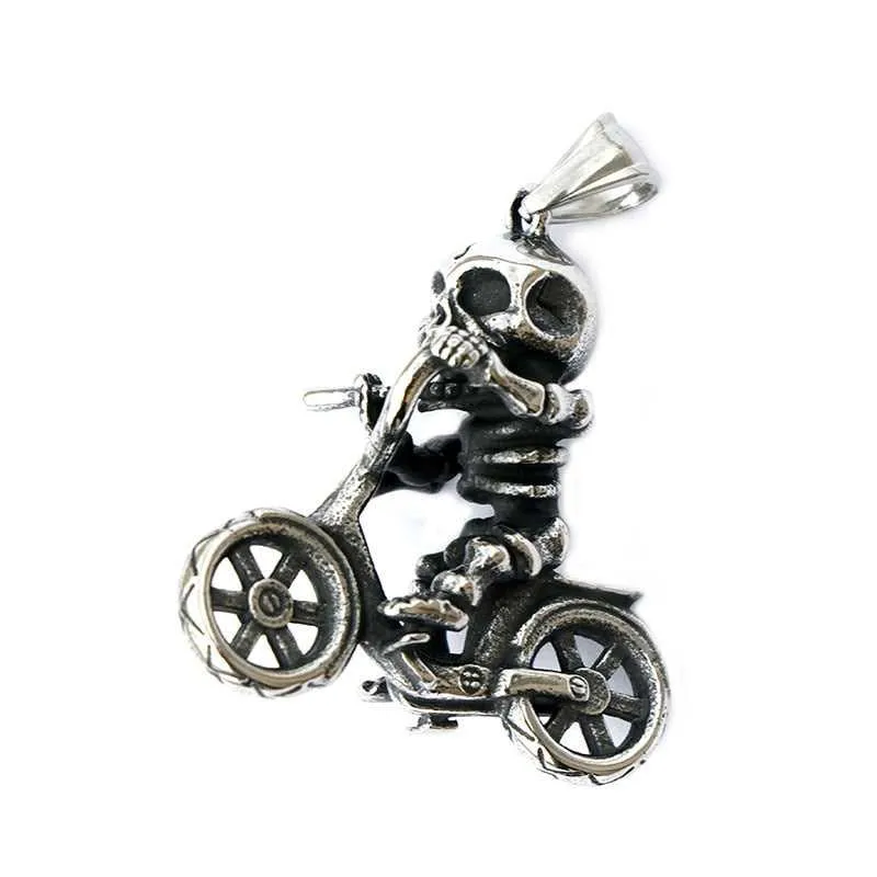 Cycolinks Bicycle Skull Necklace