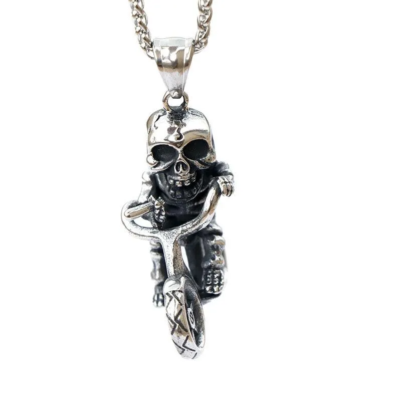 Cycolinks Bicycle Skull Necklace