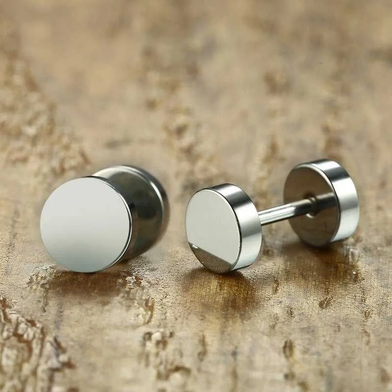 Cycolinks Circle Stainless Steel Stud Earrings